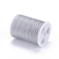Светло-серый Полиэфирная металлизированная нить, светло-серый, 1 мм, около 7.65 ярдов (7 м) / рулон