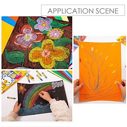 Salmon Colorful Painting Sandpaper, Graffiti Pad, Oil Painting Paper, Crayon Scrawling sandpaper, For Child Creativity Painting, Salmon, 29~29.5x21x0.3cm, 10 sheets/bag