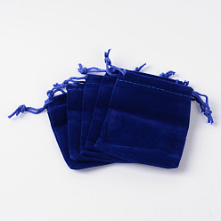 Темно-Синий Прямоугольник бархат пакеты, подарочные пакеты, темно-синий, 15x10 см