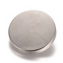 Platinum Alloy Shank Buttons, 1-Hole, Flat Round, Platinum, 30x7mm, Hole: 2mm