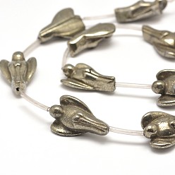 Pyrite Angel Natural Pyrite Beads Strands, 26x16x8mm, Hole: 1mm, about 10pcs/strand, 15.7 inch