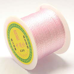 Pearl Pink Braided Nylon Thread, Pearl Pink, 2mm, about 54.68 yards(50m)/roll
