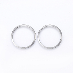 Stainless Steel Color 201 Stainless Steel Linking Rings, Ring, Stainless Steel Color, 25x1mm, 22mm Inner Diameter