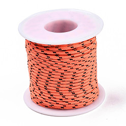 Corail Cordon polyester polyvalent, pour la fabrication de bracelets en corde ou de lacets de bottes, corail, 2mm, environ 21.87 yards (20m)/rouleau