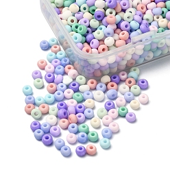 Mixed Color 6/0 Glass Seed Beads, Ceylon, Round Hole, Round, Mixed Color, 4~4.5x3mm, Hole: 1~1.2mm, about 550pc, 56g/box