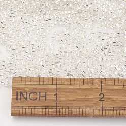(21) Silver-Lined Transparent Crystal Clear Toho perles de rocaille japonaises, hexagone deux coupes, (21) limpide transparent doublé d'argent, 11/0, 2x2mm, Trou: 0.6mm, environ 44000 pcs / livre