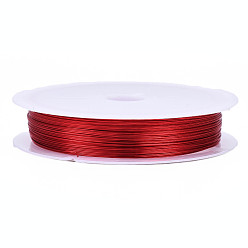 Mixed Color Round Copper Jewelry Wire, Mixed Color, 0.3mm, about 65.61 Feet(20m)/roll, 10 rolls/group