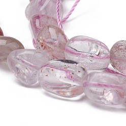 Other Quartz Natural Mixed Quartz Beads Strands, Nuggets, Tumbled Stone, 8~10x8~9x5.5~6mm, Hole: 0.5mm, about 43pcs/strand, 15.55 inch(39.5cm)