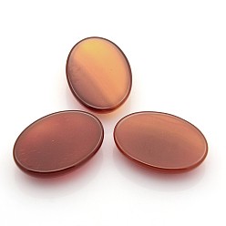 Cornaline Cabochons de pierres fines naturelles, ovale, agate rouge, 25x18x5~7mm