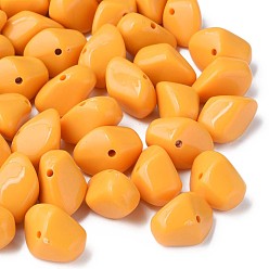 Orange Perles acryliques opaques, nuggets, orange, 12.5x18x13mm, Trou: 1.6mm, environ360 pcs / 500 g
