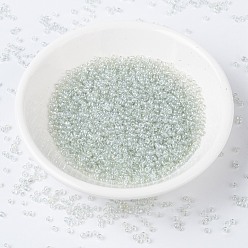 Clear Glass Seed Beads, Trans. Colours Lustered, Round, Clear, 2mm, Hole: 1mm, 30000pcs/pound