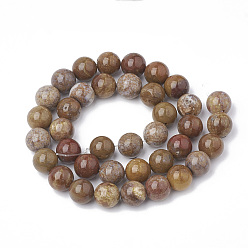 Other Jade Natural Jade Beads Strands, Round, 4mm, Hole: 1mm, about 90pcs/strand, 15.7 inch