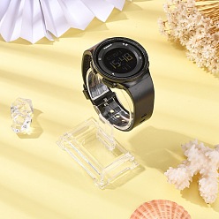 Clear Plastic Bracelet Displays, C Type Single Watch/Bracelet Display Stand, Clear, 94x60x40mm