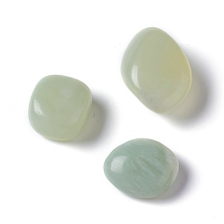 New Jade Natural New Jade Beads, Tumbled Stone, Vase Filler Gems, No Hole/Undrilled, Nuggets, 16.5~29x13.5~19x8~15mm, about 146pcs~234pcs/1000g.