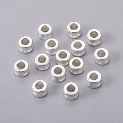 Silver Tibetan Style Alloy European Beads, Large Hole Beads, Barrel, Silver Color Plated, Lead Free & Cadmium Free, 8x5.5mm, Hole: 4.5mm