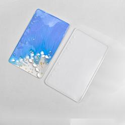 White Notebook Mold, DIY Silicone Pendant Molds, Resin Casting Molds, For UV Resin, Epoxy Resin Jewelry Making, White, 18.3x11.2x0.5cm, Hole: 5mm, Inner: 17.6x10.6cm