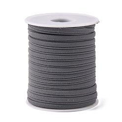 Серый Мягкий нейлоновый шнур, плоский, серые, 5x3 мм, около 21.87 ярдов (20 м) / рулон