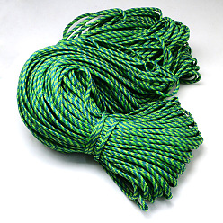 Lime Green 7 Inner Cores Polyester & Spandex Cord Ropes, for Rope Bracelets Making, Lime Green, 4mm, about 109.36 yards(100m)/bundle, 420~500g/bundle