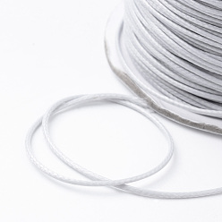 Light Grey Korean Waxed Polyester Cords, Light Grey, 1.5mm, about 200yards/roll(600 feet/roll)