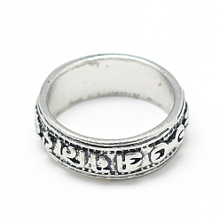 Античное Серебро Кольца перста сплава, широкая полоса кольца, толстые кольца, Размер 10, античное серебро, 20 мм