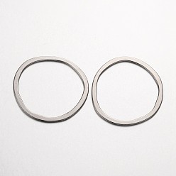 Gunmetal Tibetan Style Alloy Linking Rings, Lead Free & Cadmium Free & Nickel Free, Gunmetal, 51x49x1.5mm.
