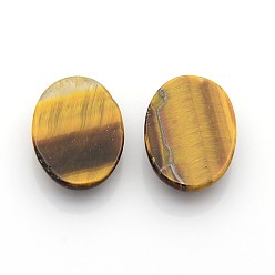 Œil De Tigre Cabochons de pierres fines naturelles, ovale, oeil de tigre, 25x18x5~7mm