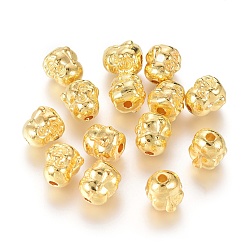 Golden Tibetan Style Alloy Beads, Cadmium Free & Nickel Free & Lead Free, Buddha, Golden, 10x10x9mm, Hole: 2mm