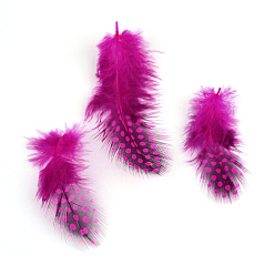 Magenta Chicken Feather Costume Accessories, Dyed, Magenta, 65~135x25~45mm