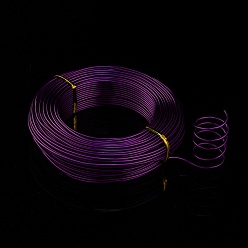 Темно-Фиолетовый Круглая алюминиевая проволока, гибкий провод ремесла, для изготовления кукол из бисера, темно-фиолетовый, 12 датчик, 2.0 мм, 55 м / 500 г (180.4 футов / 500 г)