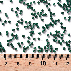 Teal 11/0 Grade A Round Glass Seed Beads, Baking Paint, Teal, 2.3x1.5mm, Hole: 1mm, about 48500pcs/pound