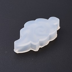 White DIY Silicone Molds, Resin Casting Molds, For UV Resin, Epoxy Resin Jewelry Pendants Making, Cross, White, 46x24x7mm