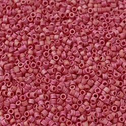 (DB0874) Матовый Непрозрачный Красный AB Бусины miyuki delica, цилиндр, японский бисер, 11/0, (дБ 0874) матовый красный непрозрачный, 1.3x1.6 мм, отверстия: 0.8 мм, около 10000 шт / мешок, 50 г / мешок