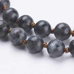 Labradorite Colliers de perles de larvikite naturelle, ronde, 36 pouce (91.44 cm)