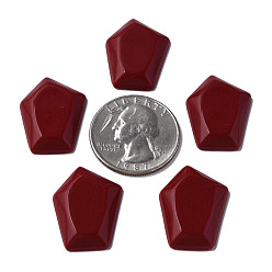 Dark Red Opaque Acrylic Cabochons, Pentagon, Dark Red, 23.5x18x4mm, about 450pcs/500g