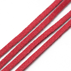 FireBrick Faux Suede Cords, Faux Suede Lace, FireBrick, 2.7x1.5mm, about 27.34 yards(25m)/roll