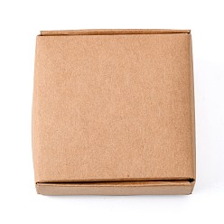 BurlyWood Kraft Paper Gift Box, Shipping Boxes, Folding Boxes, Square, BurlyWood, 8x8x4cm