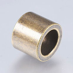 Antique Bronze 304 Stainless Steel Beads, Large Hole Beads, Column, Antique Bronze, 10x8mm, Hole: 6.5mm