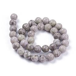 Maifanite Brins de perles en pierre naturelle maifanite / maifan, ronde, 4mm, Trou: 1mm, Environ 90 pcs/chapelet, 15.1 pouce