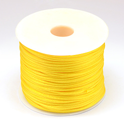 Gold Nylon Thread, Rattail Satin Cord, Gold, 1.5mm, about 49.21 yards(45m)/roll