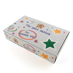Mixed Color Glitter Powder DIY Scrapbook Decorative Paper Tapes, Self Adhesive Tapes, Mixed Color, 14.5mm, 50rolls/box