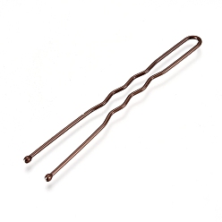 Brun Accessoires fourchettes de cheveux en fer, peint à la bombe, pinces à cheveux pour les coiffures updo, brun, 60x10x1.7mm