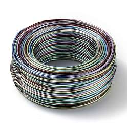 Разноцветный 5 цветные сегменты круглой алюминиевой проволоки, для бисероплетения, красочный, 12 датчик, 2 мм, около 190.28 футов (58 м) / рулон