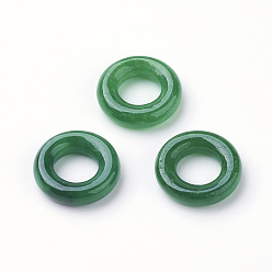 Myanmar Jade Natural Jade Charms, Dyed, Ring, 12x3mm, Hole: 6mm