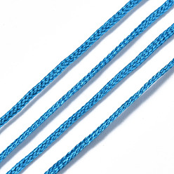 Bleu Dodger Fil de nylon, cordon de bijoux en nylon pour la fabrication de bracelets tissés , Dodger bleu, 1mm, environ 26.24 yards (24m)/paquet, 10 faisceaux / sac, environ 262.46 yards (240m)/sac