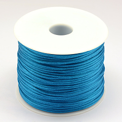 Dodger Blue Nylon Thread, Rattail Satin Cord, Dodger Blue, 1.5mm, about 49.21 yards(45m)/roll