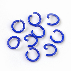Royal Blue Iron Jump Rings, Open Jump Rings, Royal Blue, 17 Gauge, 8~8.5x1.2mm, Inner Diameter: 5~6mm