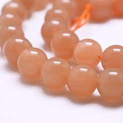Sunstone Natural Sunstone Beads Strands, Grade AA, Round, 6mm, Hole: 1mm, about 63~66pcs/strand, 15.3 inch(39cm)