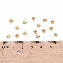Golden Brass Bead Caps, Flower, Golden Color, Size: about 4mm in diameter, hole, 1.2mm
