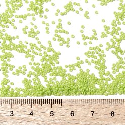 (RR416) Opaque Chartreuse MIYUKI Round Rocailles Beads, Japanese Seed Beads, (RR416) Opaque Chartreuse, 15/0, 1.5mm, Hole: 0.7mm, about 27777pcs/50g