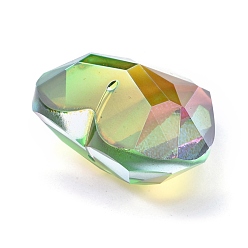 Coloré K 9 pendentifs en strass de verre, facette, cœur, colorées, 44x45.5x27.5mm, Trou: 1.4mm